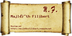 Majláth Filibert névjegykártya